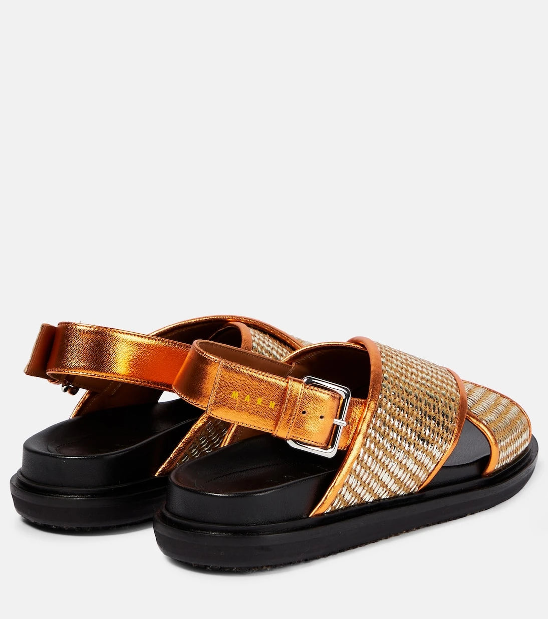 Marni - Fussbett leather-trimmed sandals