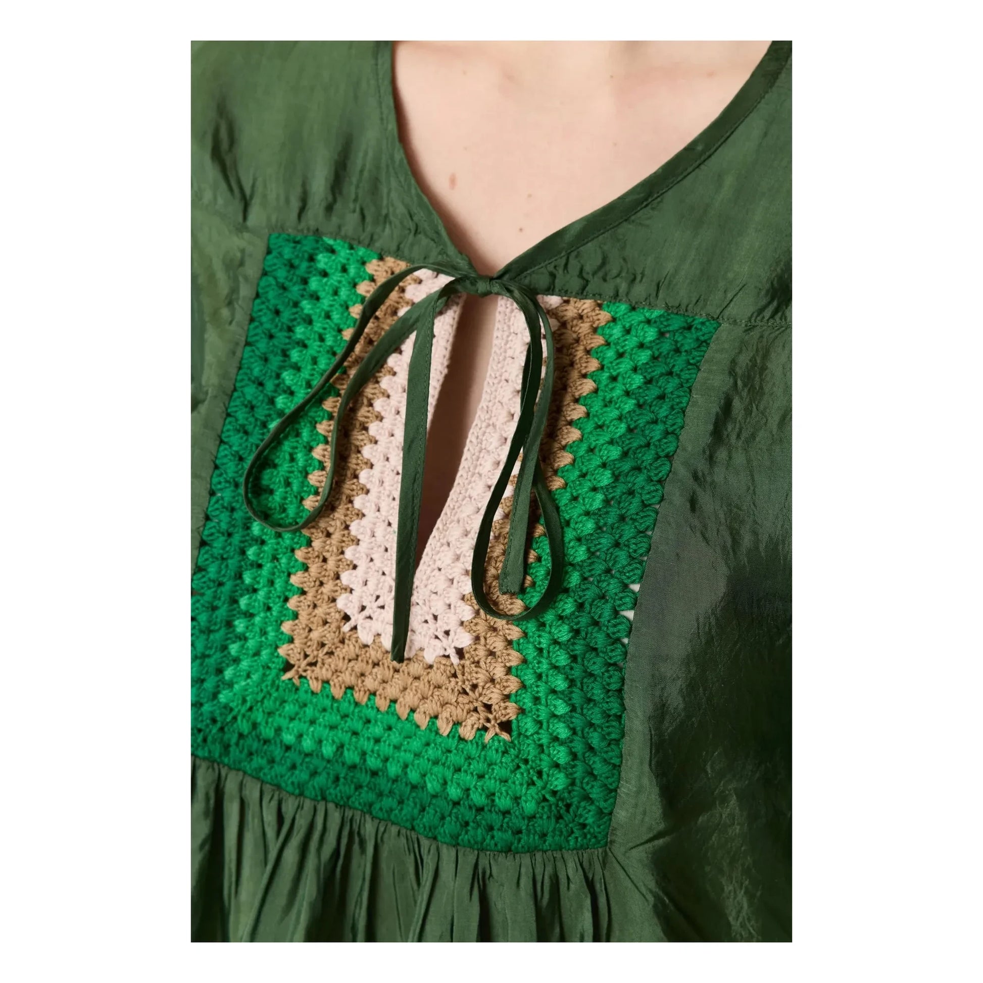 Leon & Harper - Cocto crochet blouse | Green