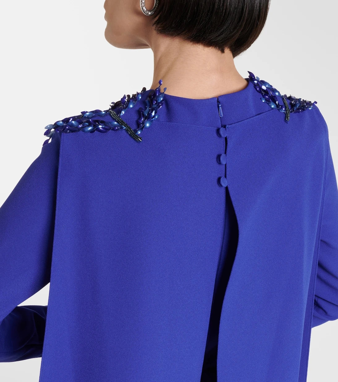 Safiyaa - Ginevra embellished caped gown