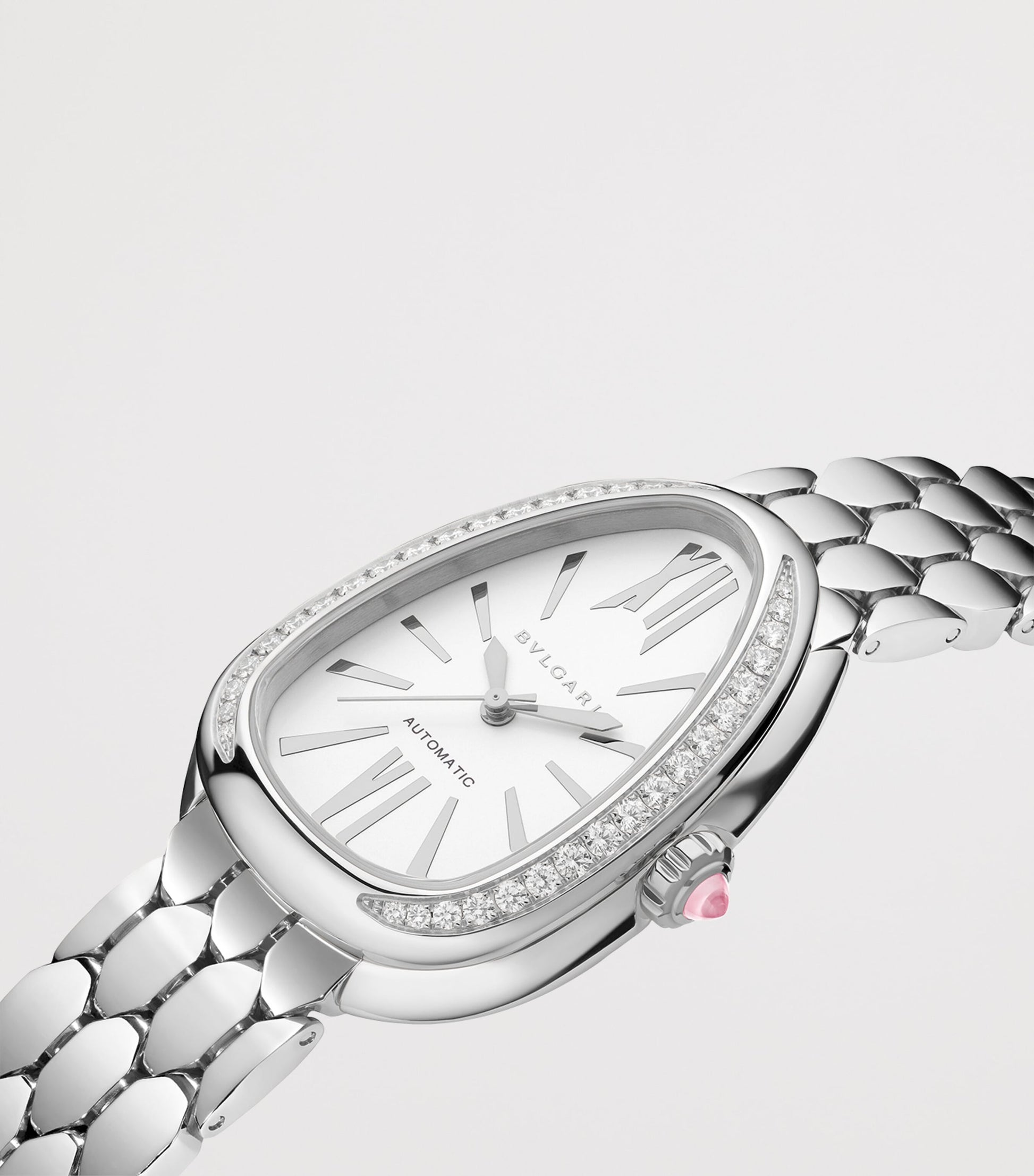 Stainless Steel and Diamond Serpenti Seduttori Watch 34mm