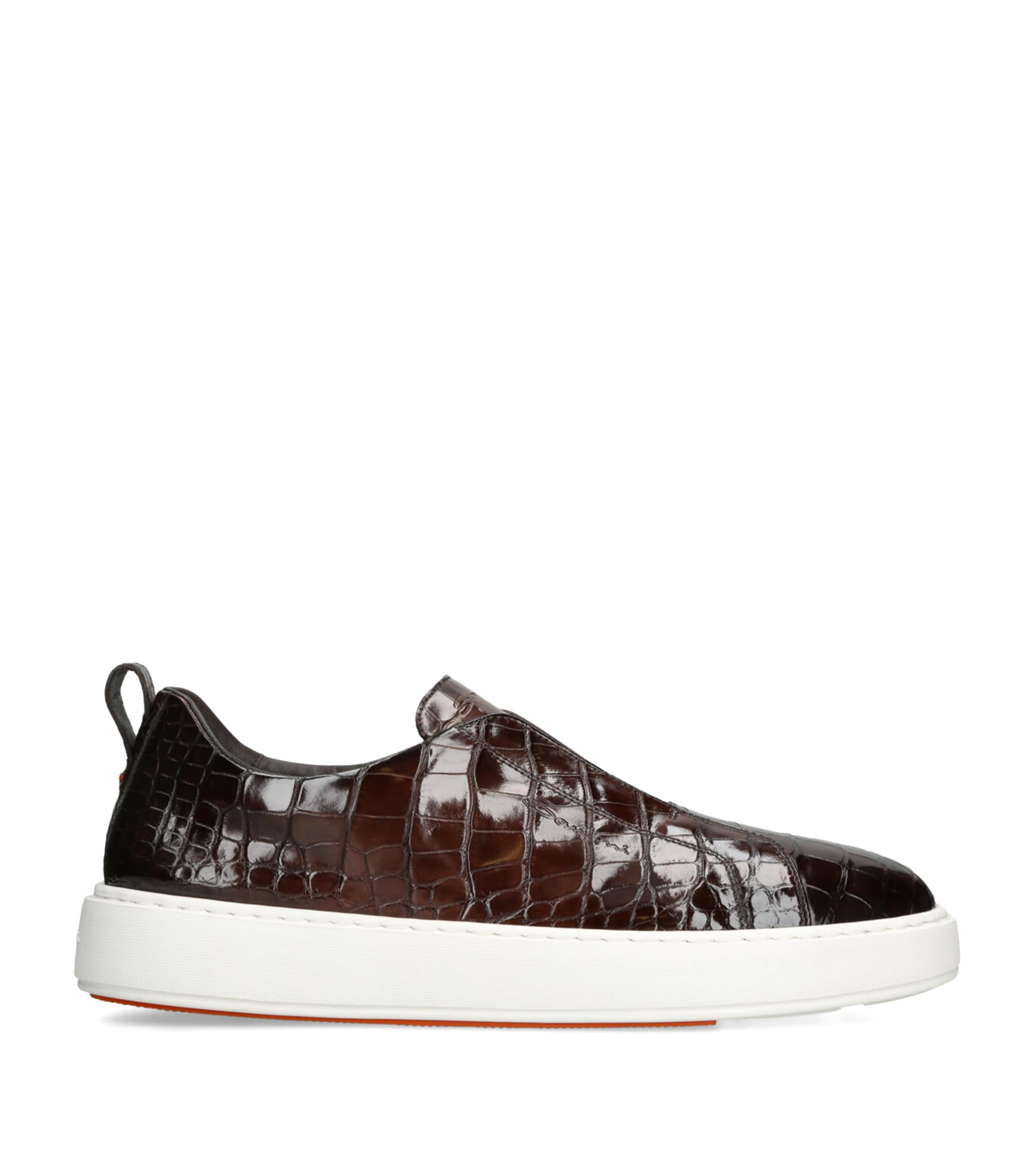 Crocodile Leather Clean Icon Sneakers