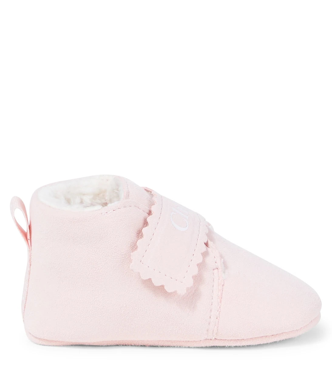 Chloé Kids - أحذية أطفال من الشامواه بحواف مموجة