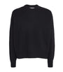 Wool-Blend Back Logo Sweater BLACK/ECRU