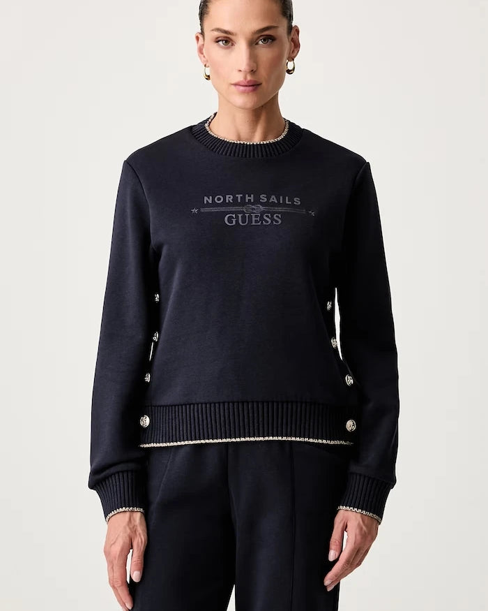Guess kadın pamuklu sweatshirt X NORTH SAILS