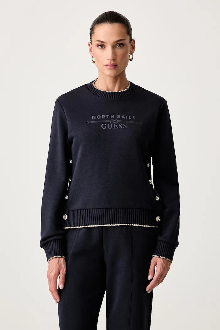 Guess kadın pamuklu sweatshirt X NORTH SAILS