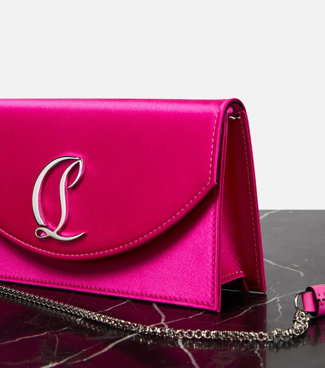 Christian Louboutin - Loubi54 satin shoulder bag