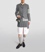 Thom Browne Grey Pleated Mini Skirt