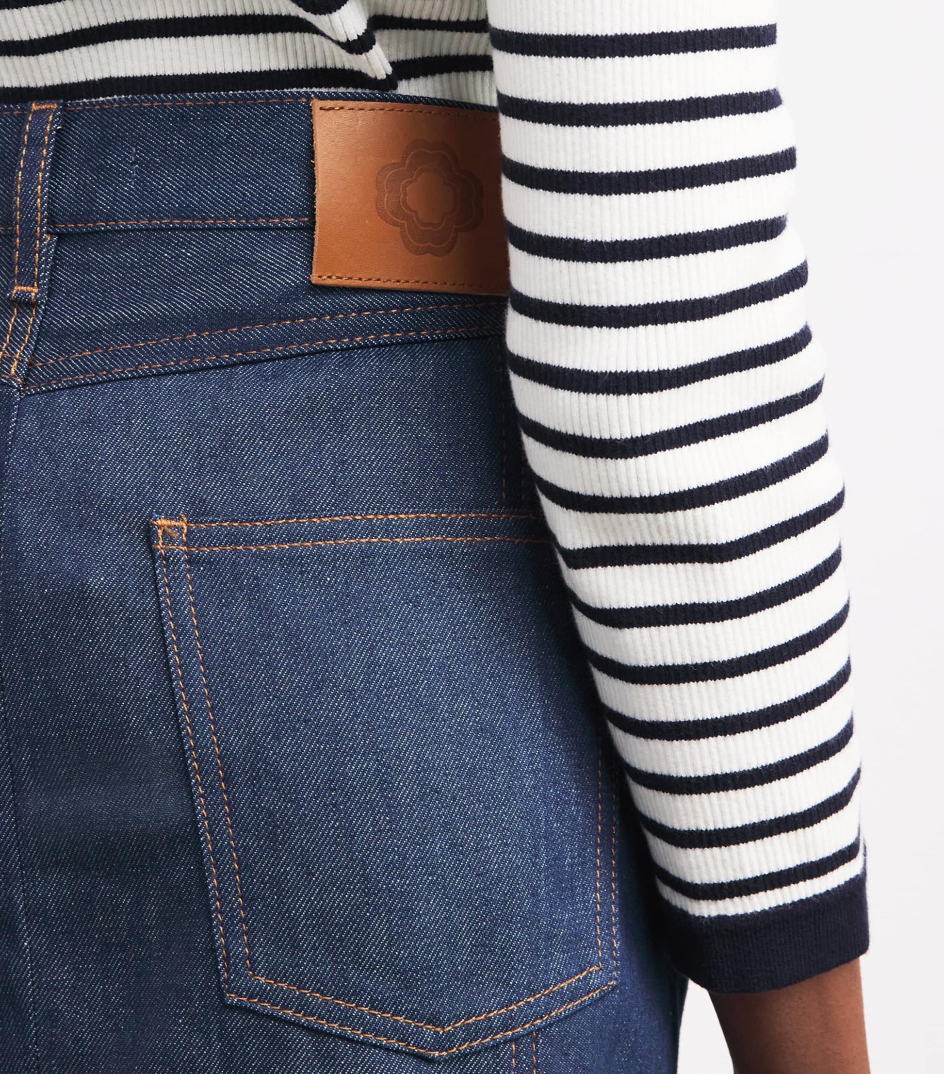 Maje Blue Denim Midi Skirt