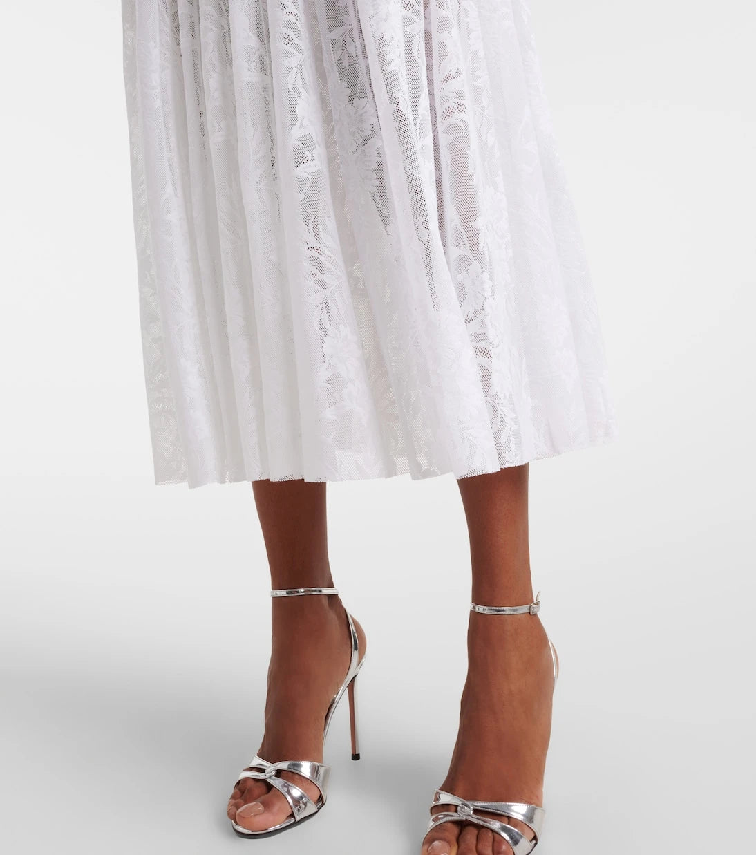 Norma Kamali - Semi-sheer lace slip dress