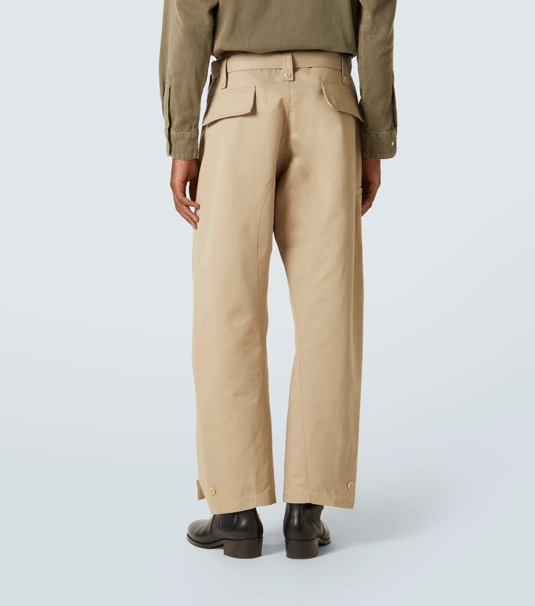 Lemaire - Twisted cotton and linen twill pants