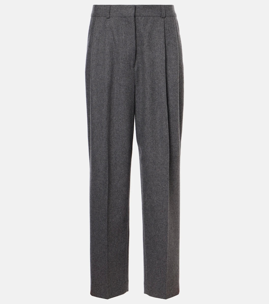 Toteme - Low-rise wool-blend flannel straight pants