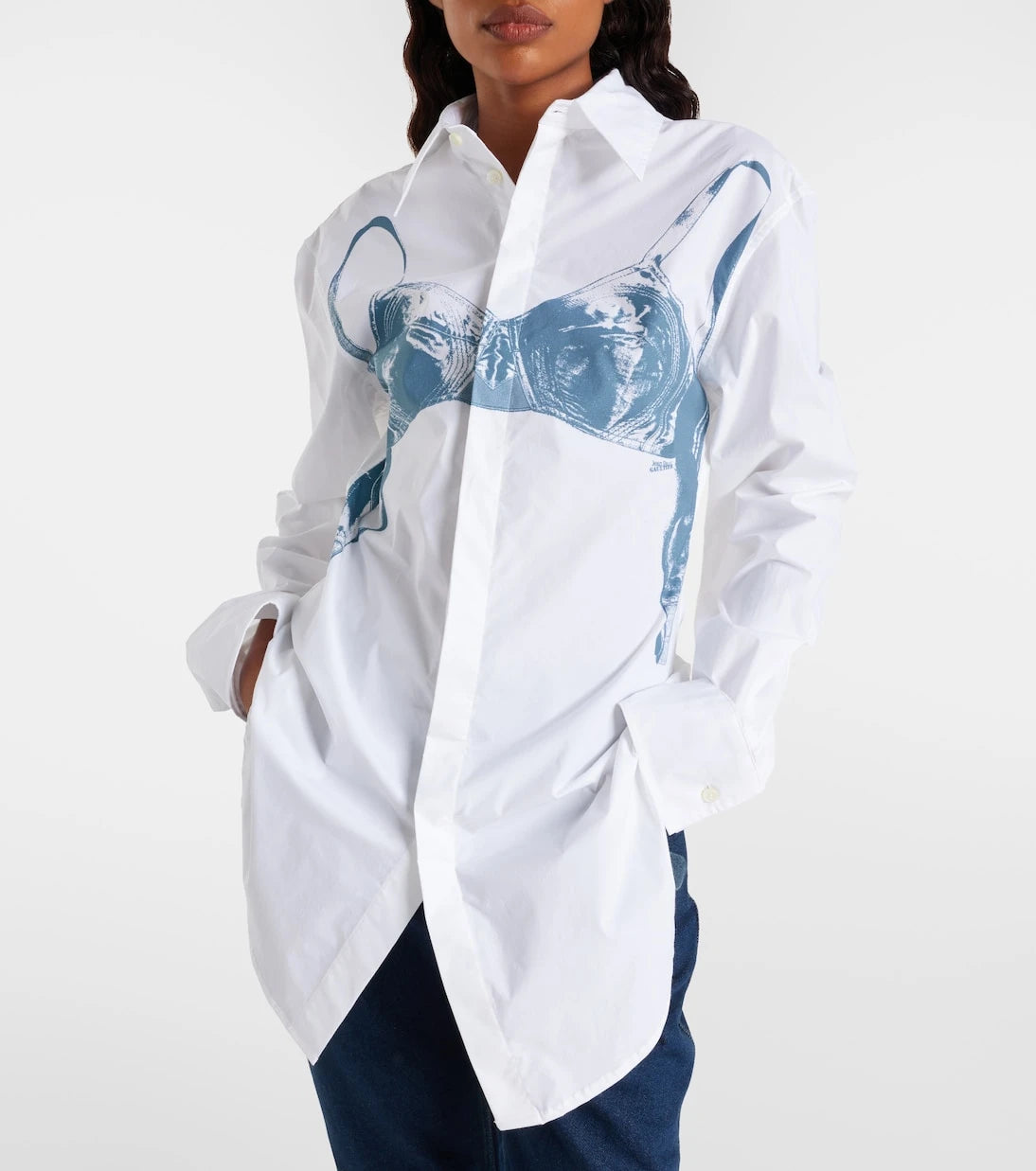 Jean Paul Gaultier - Printed cotton-blend shirt