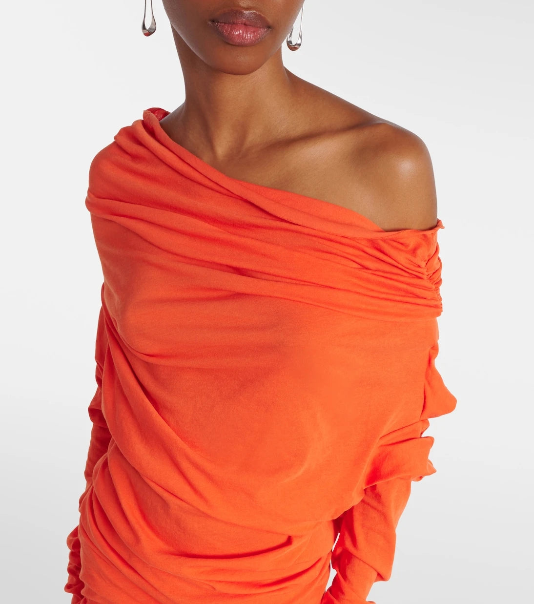 Entire Studios - Bound one-shoulder cotton-blend top