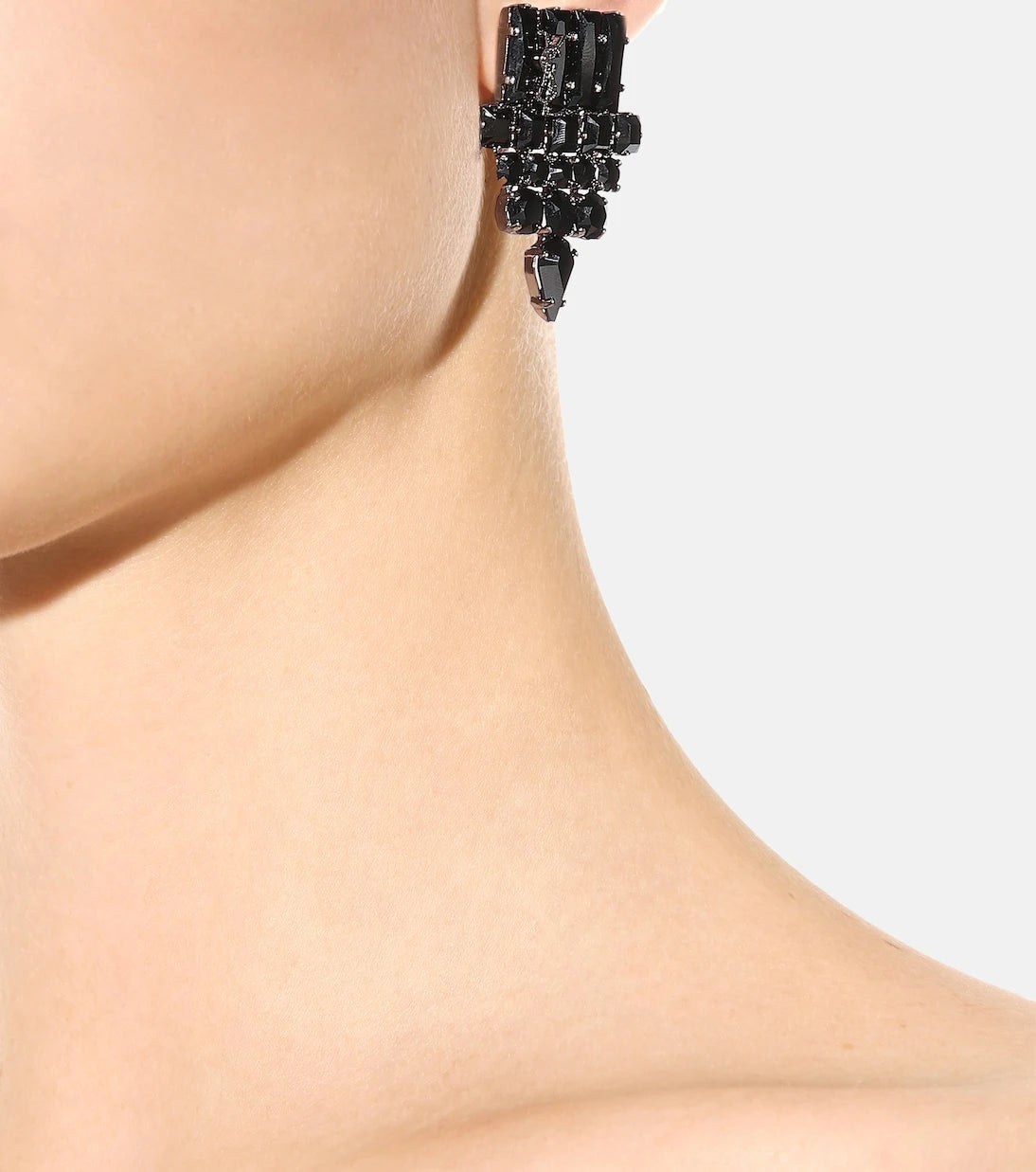 Saint Laurent - Crystal-embellished clip-on earrings