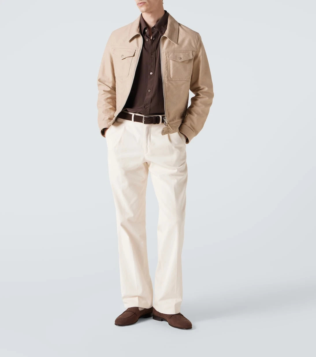 Brioni - حذاء لوفر Appia الجلدي بقصّة البيني