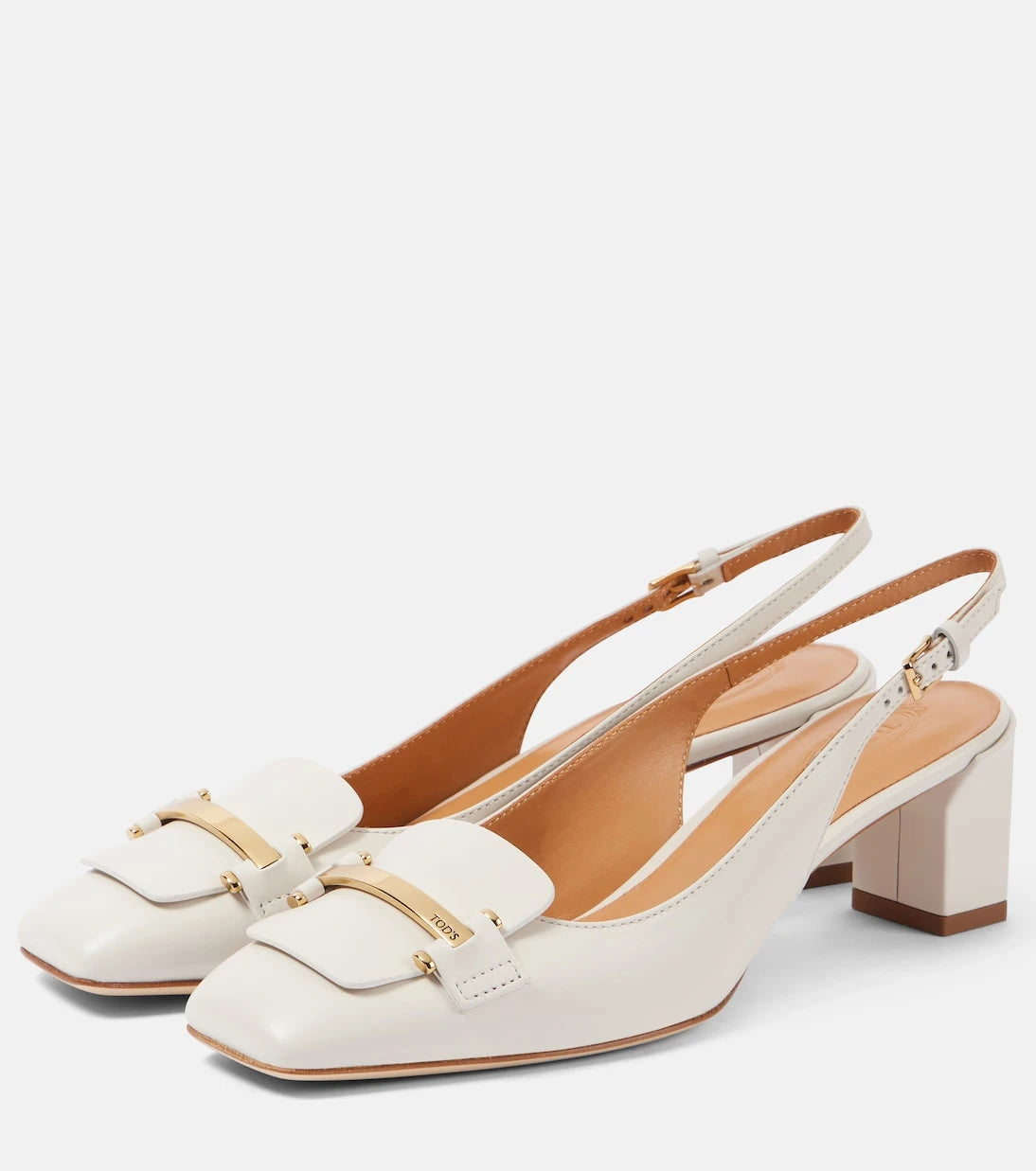 Tod's - Leather slingback pumps