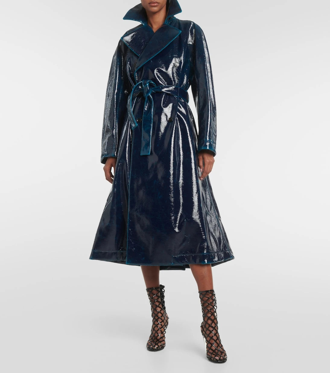 Alaïa - Leather wedge ankle boots