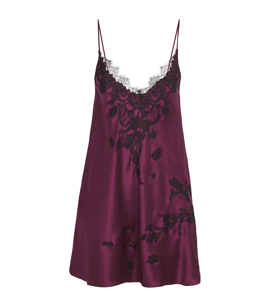 TORLOWEI Purple Silk Lace Tokoni Nightdress