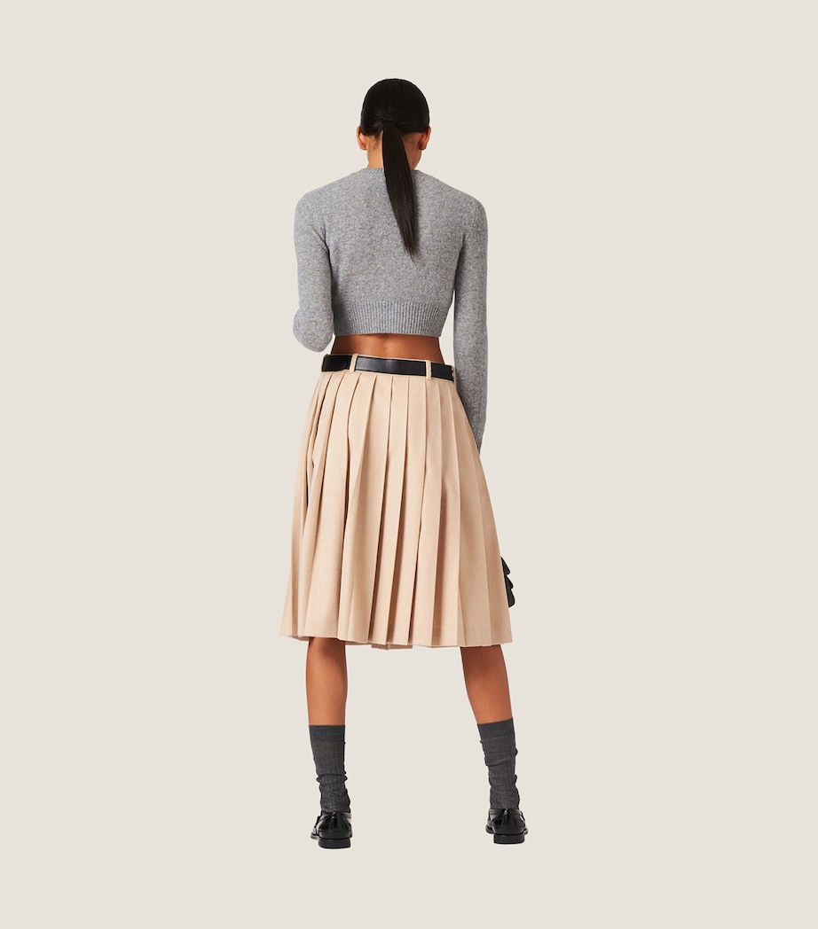 Grey Cashmere Logo Sweater