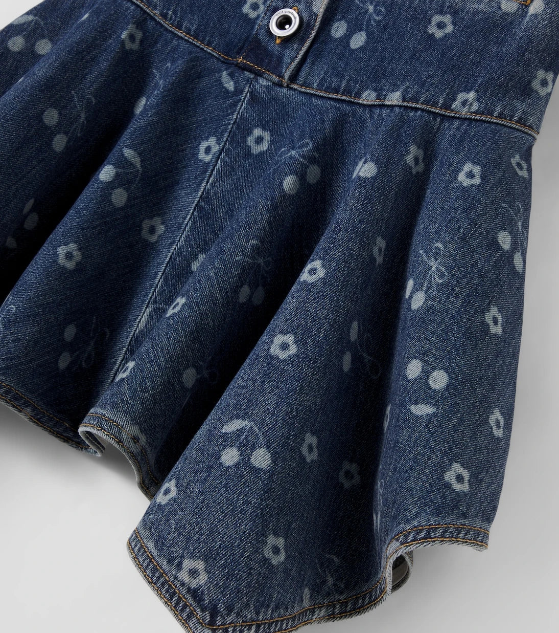 Self-Portrait Kids - Printed denim dress