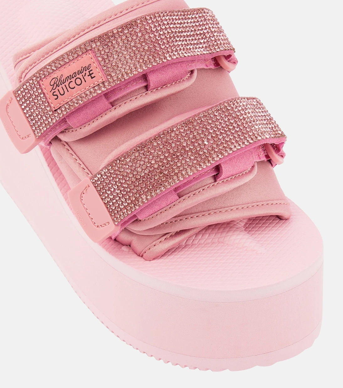 Blumarine - X Suicoke Moto embellished platform slides