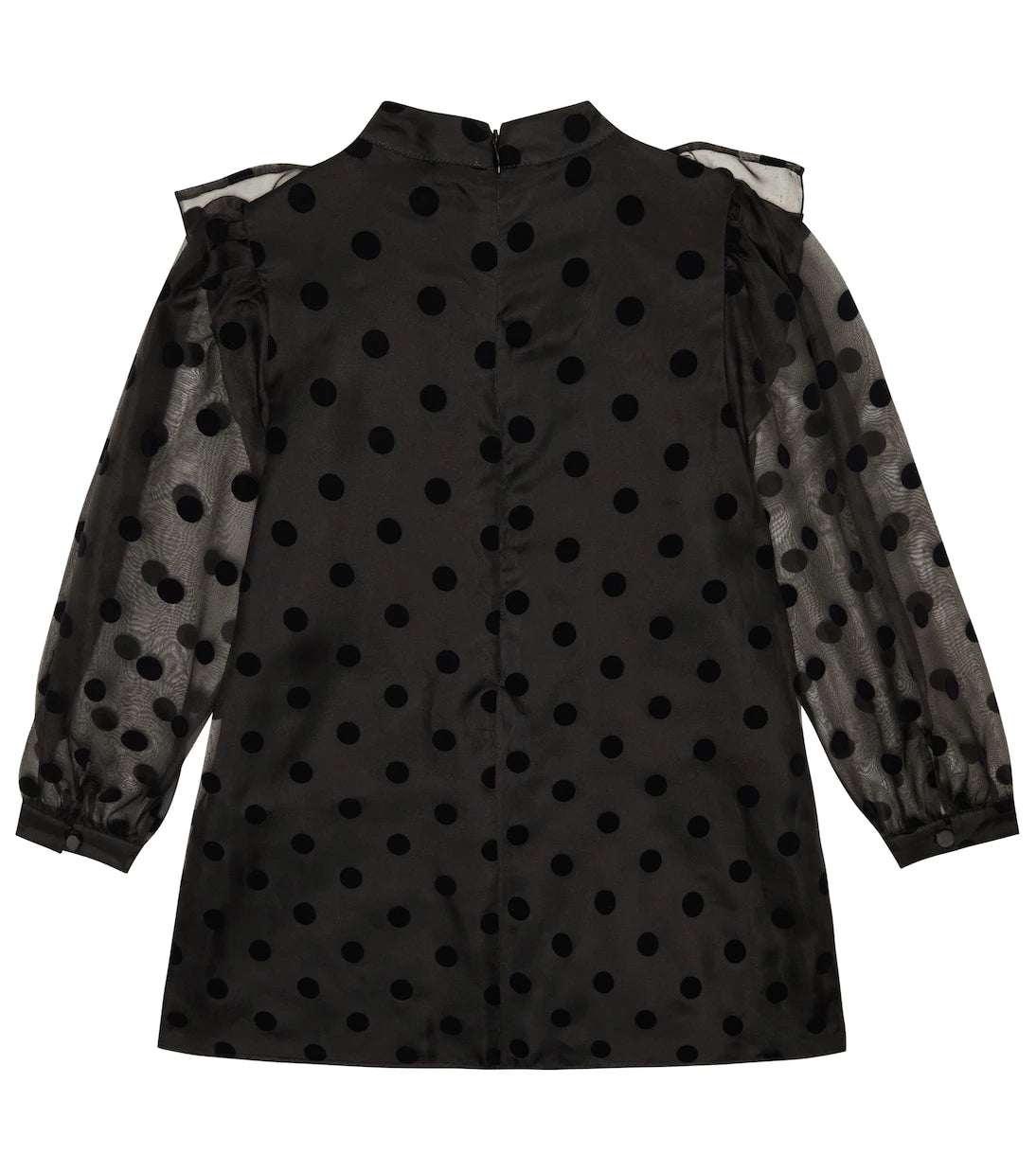 Stella McCartney Kids - Polka-dot ruffle-trimmed silk dress