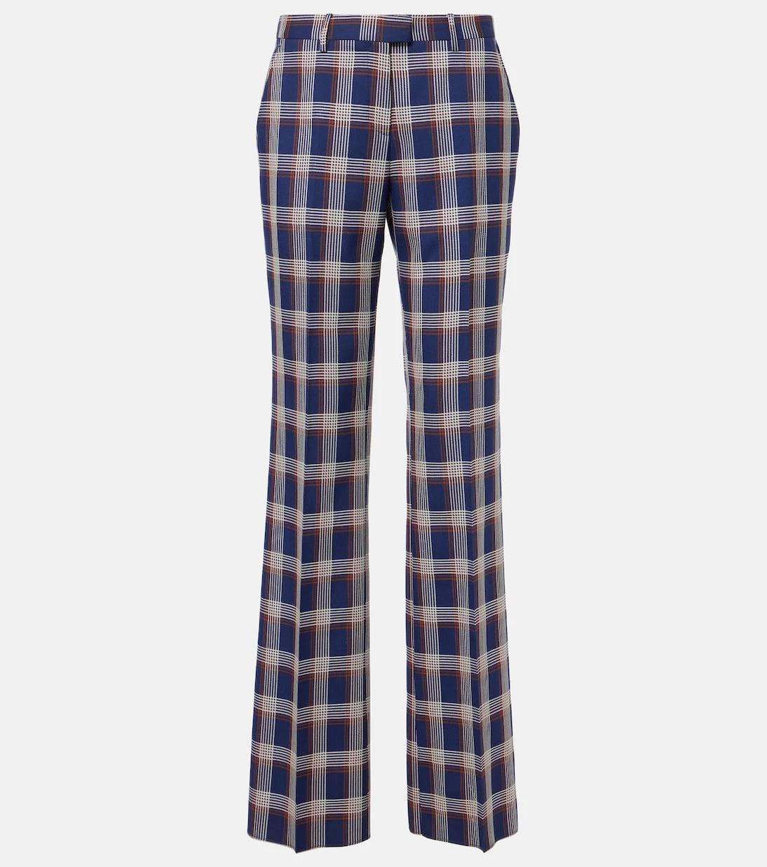Etro - Checked high-rise wool wide-leg pants