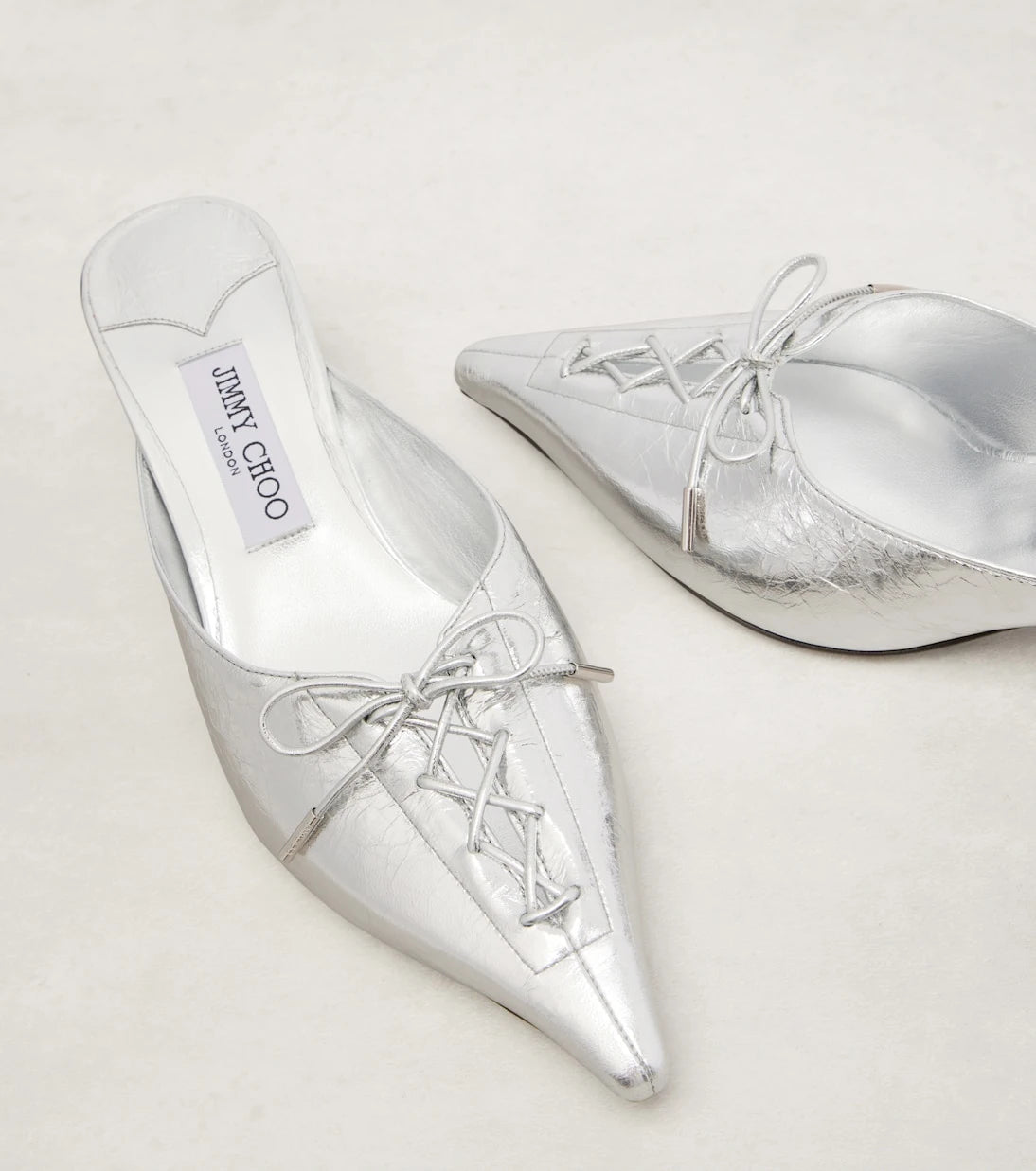 Jimmy Choo - Scarlett 50 metallic leather mules