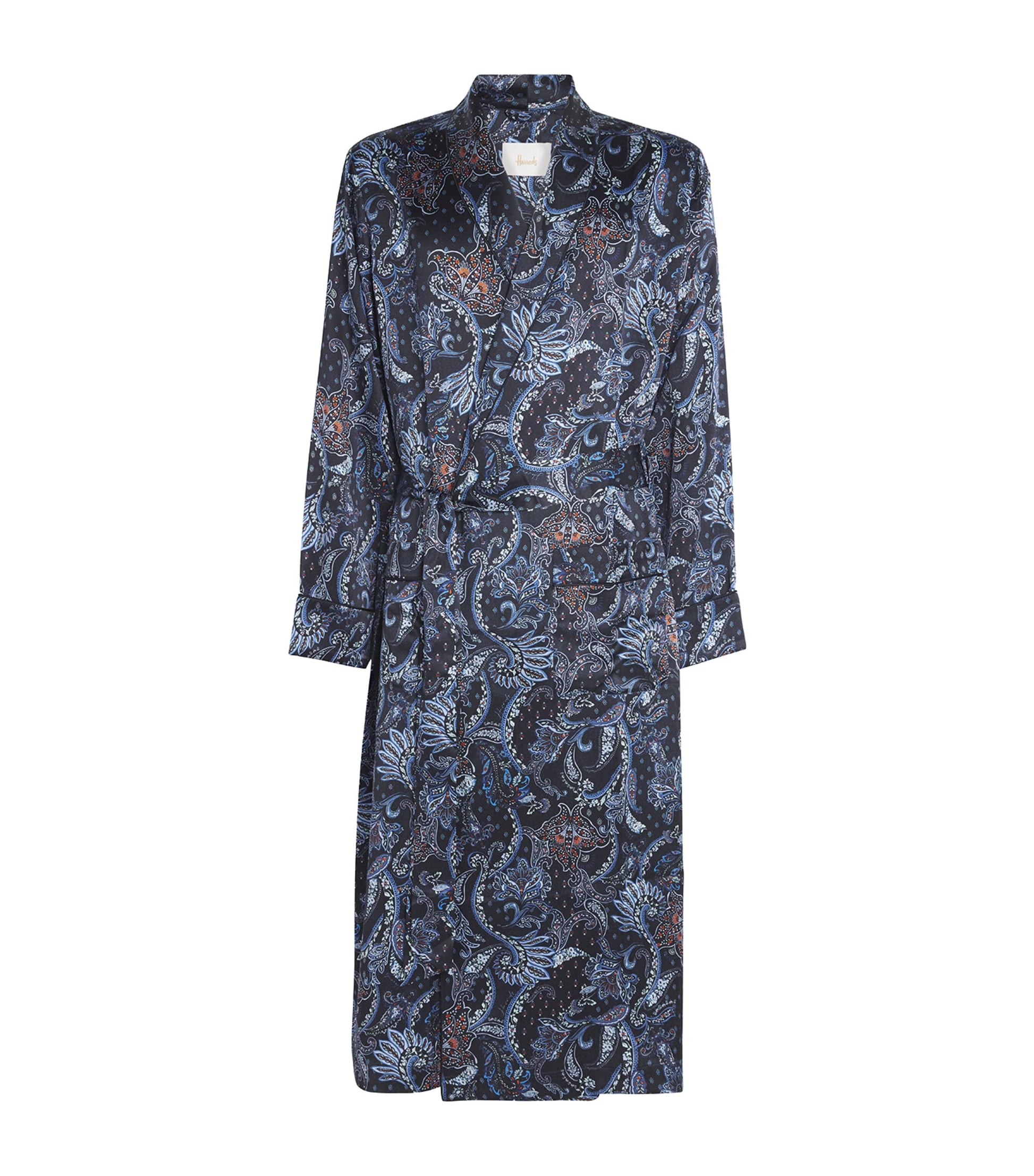 Silk Paisley Print Night Robe