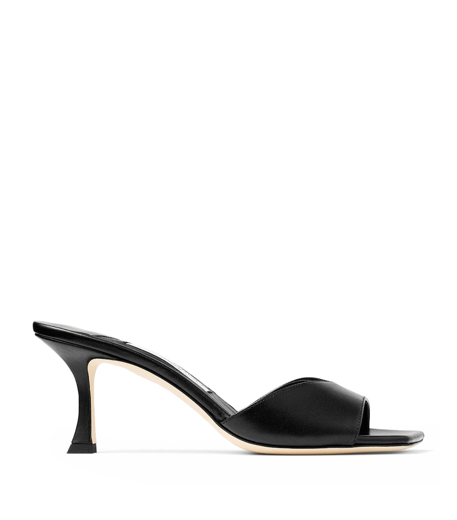 Jimmy Choo Black Skye 70 Leather Mules