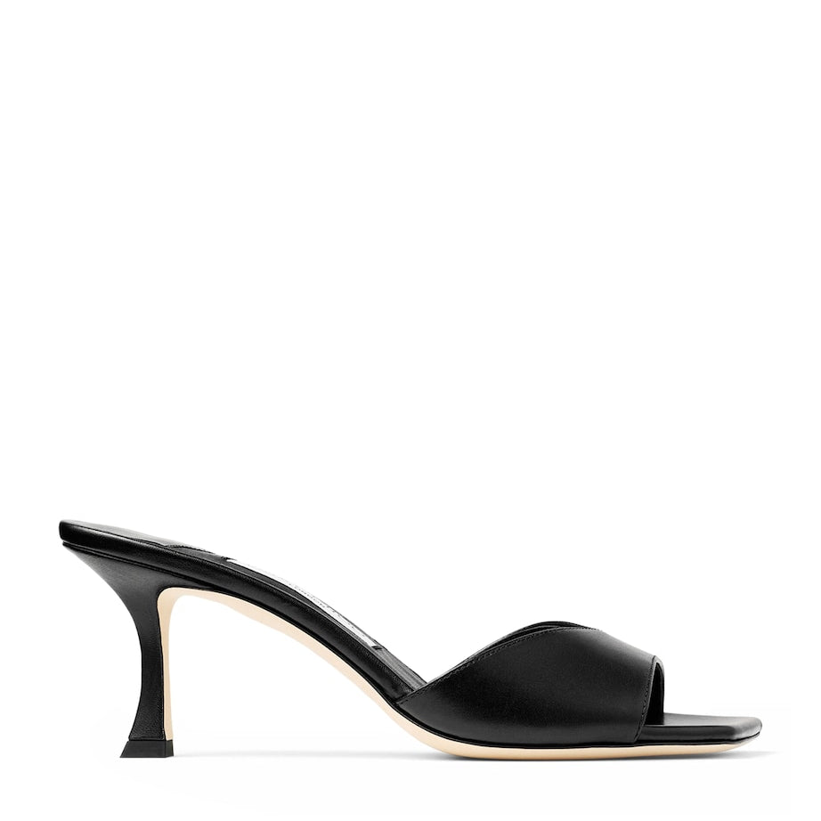 Jimmy Choo Black Skye 70 Leather Mules