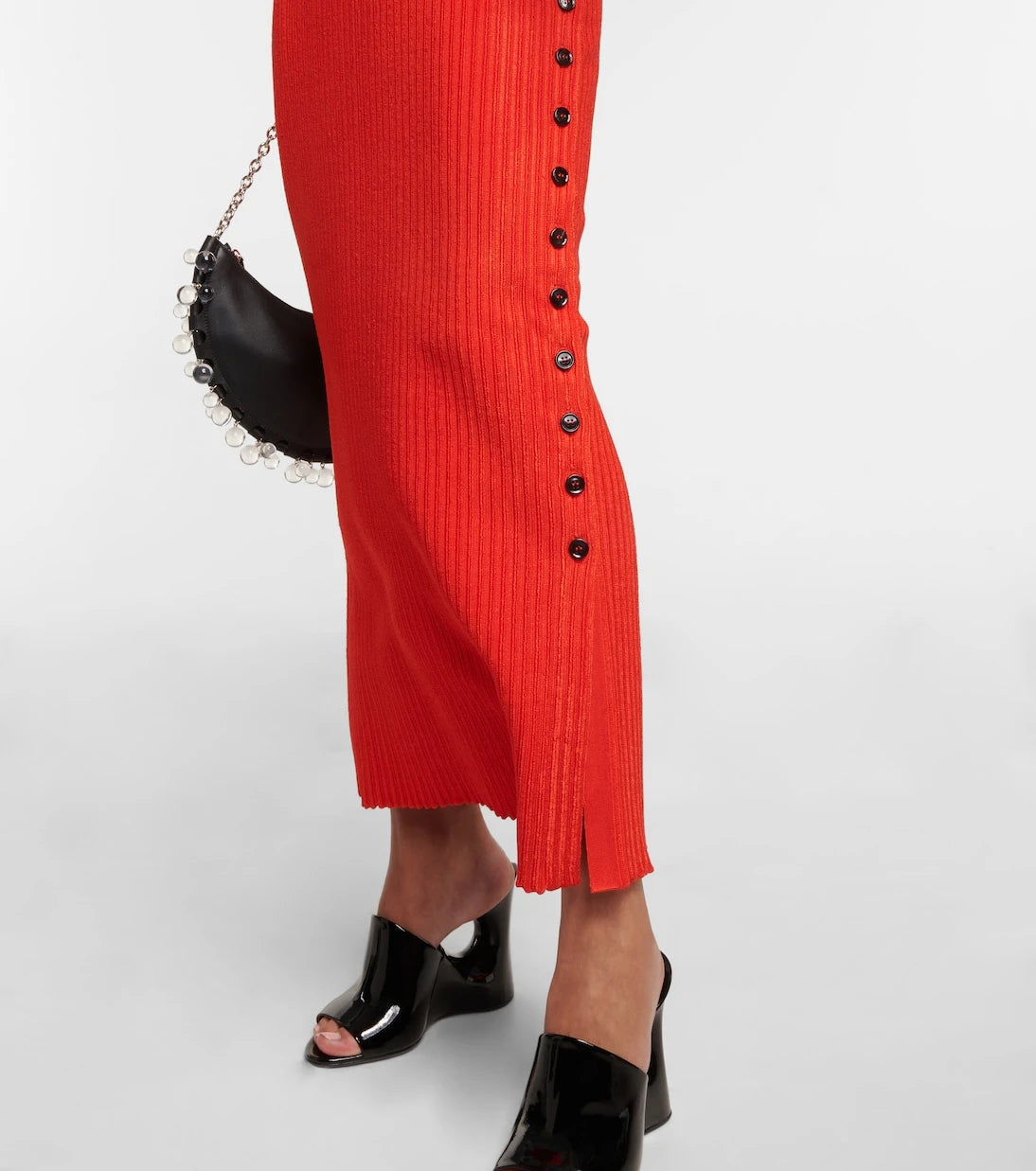 Alaïa - Ribbed-knit maxi dress