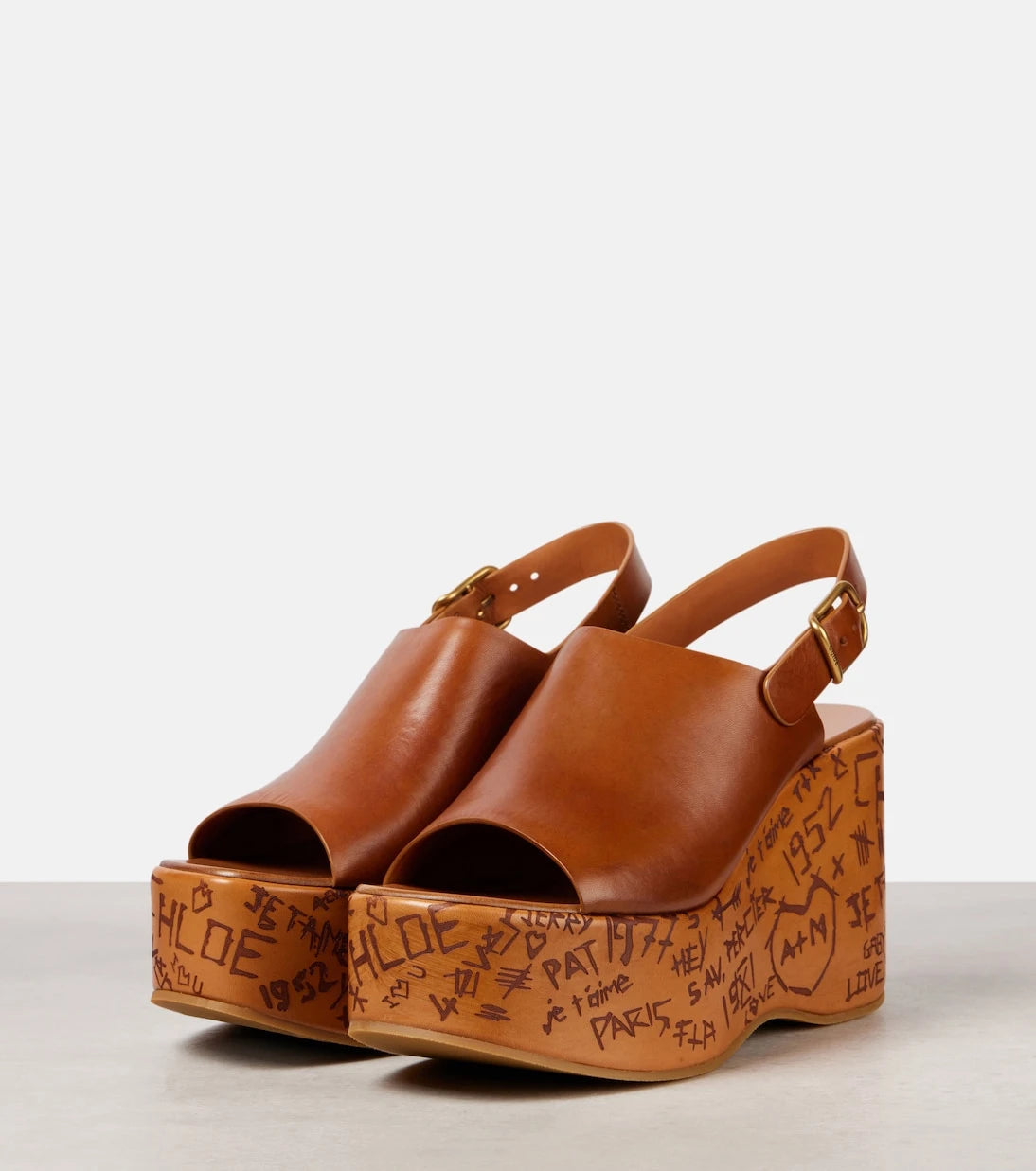 Chloé - Maxime leather wedges