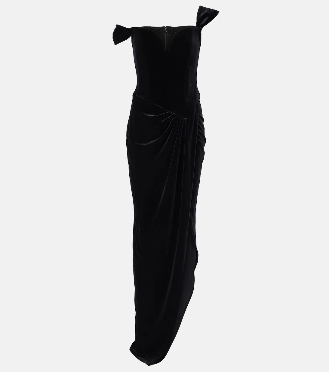 Alex Perry - Asymmetric velvet bustier gown
