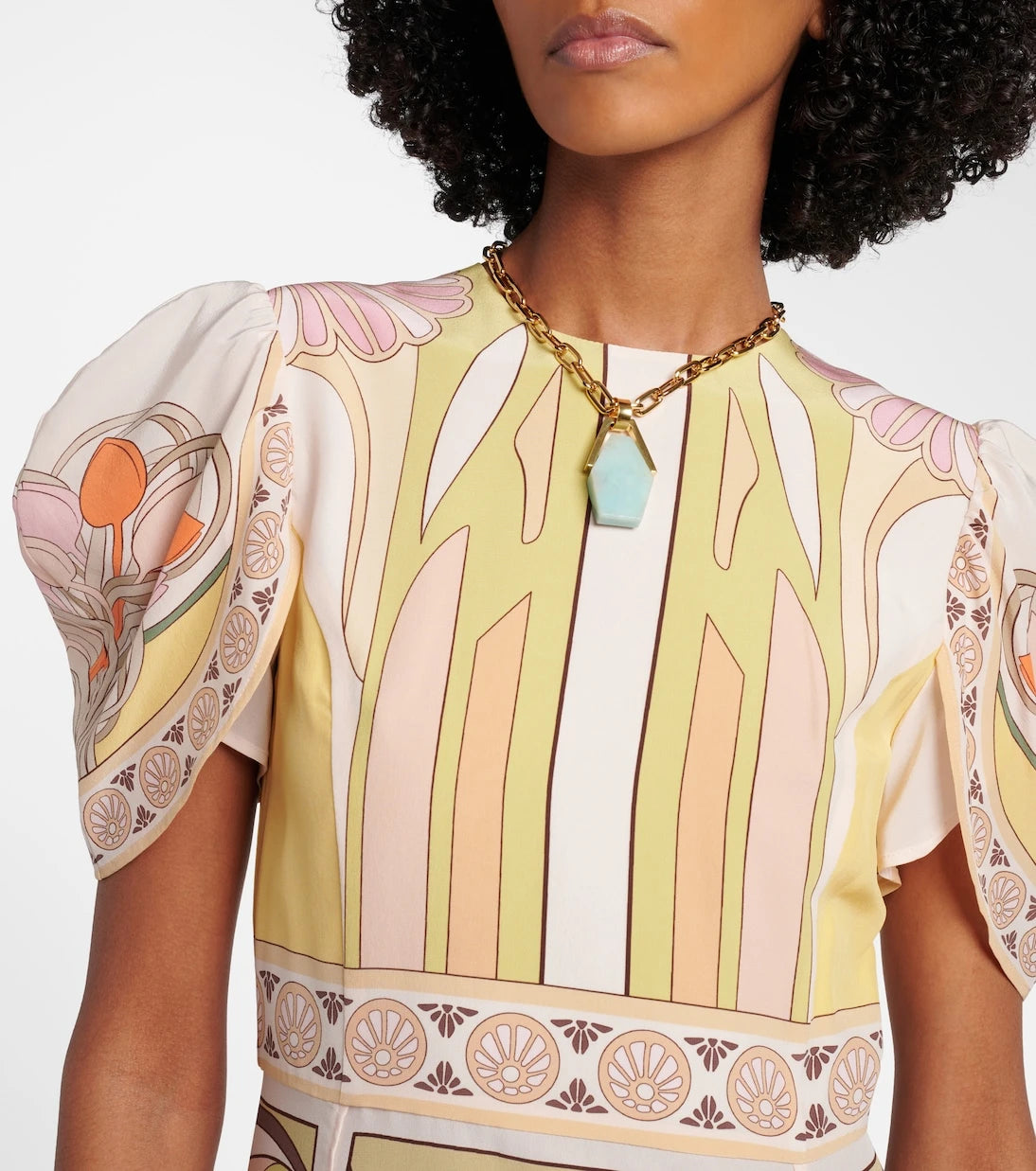 La DoubleJ - Cherie floral silk midi dress