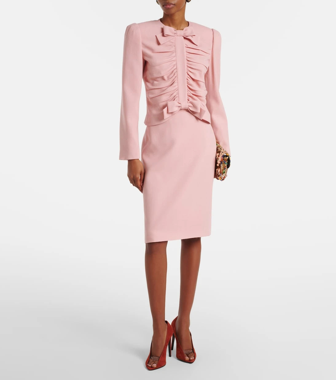 Valentino - Virgin wool crêpe pencil skirt