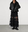 AllSaints Black Shearling Lorel Flying Jacket