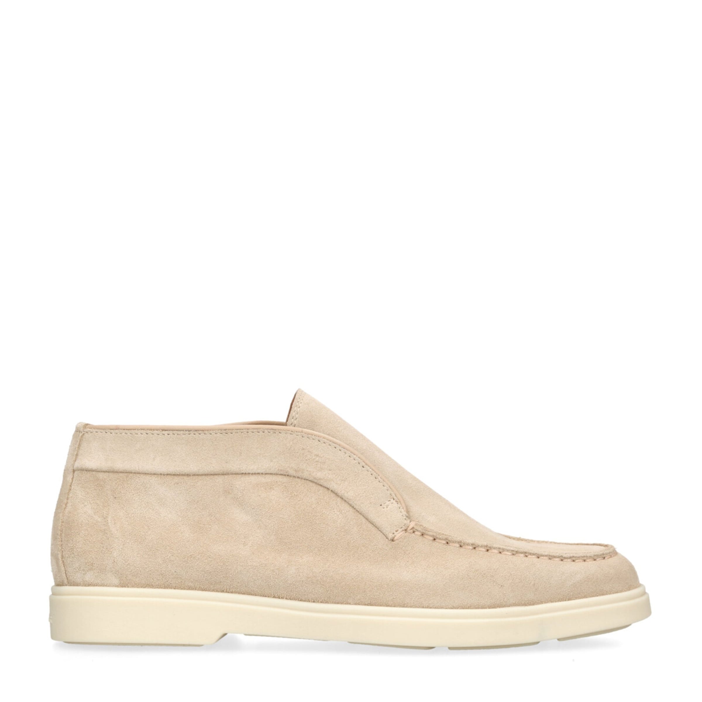 Santoni Beige Suede Andvari Ankle Boots