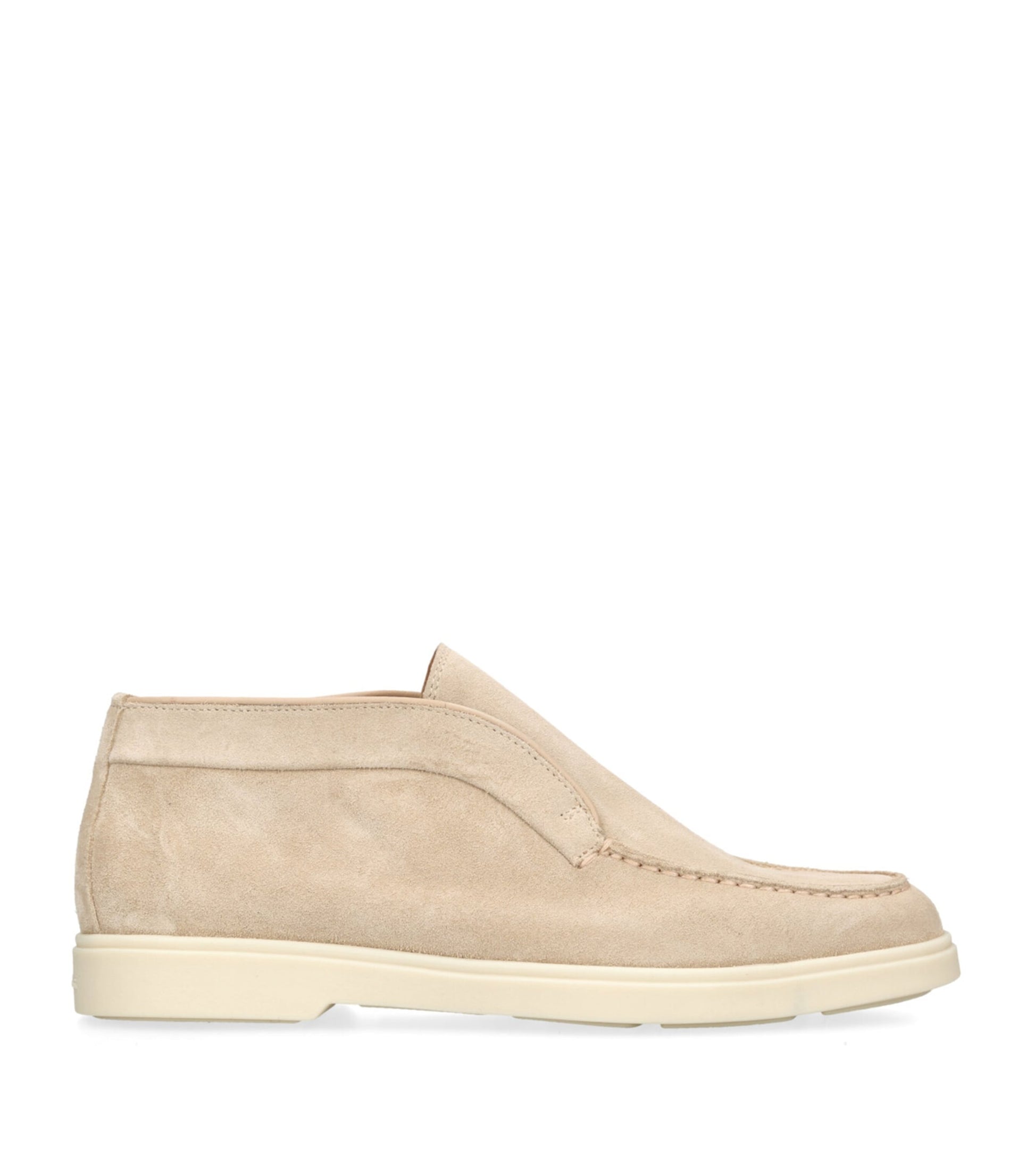 Santoni Beige Suede Andvari Ankle Boots