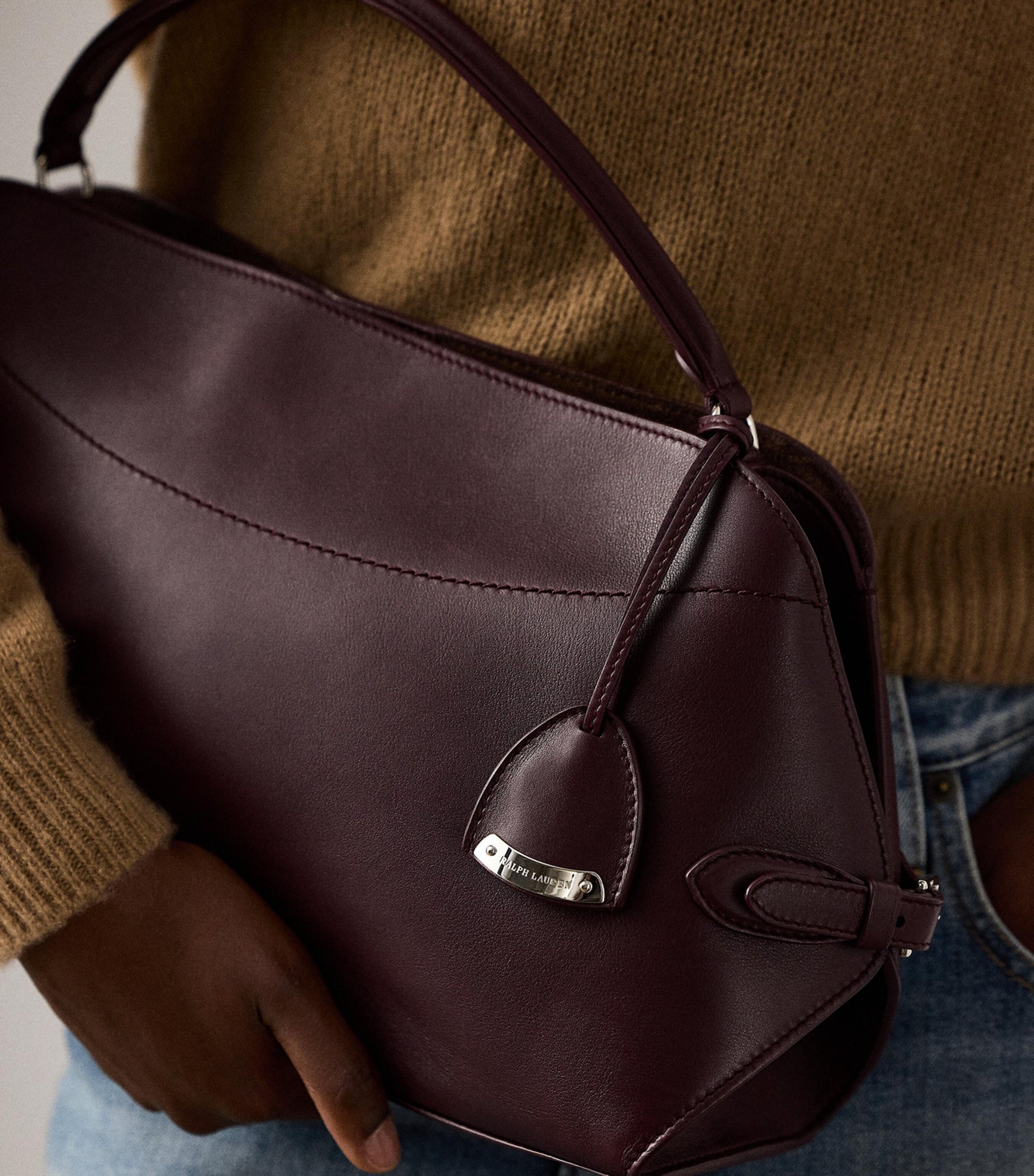 Burgundy Calfskin The Ralph Shoulder Bag