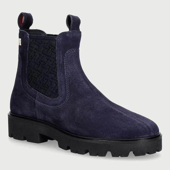 TH MONOGRAM SUEDE CHELSEA BOOT Kadın Süet Chelsea Bot
