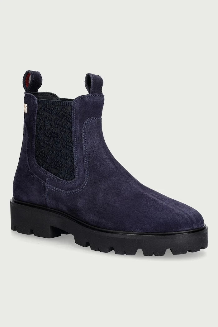 TH MONOGRAM SUEDE CHELSEA BOOT Kadın Süet Chelsea Bot
