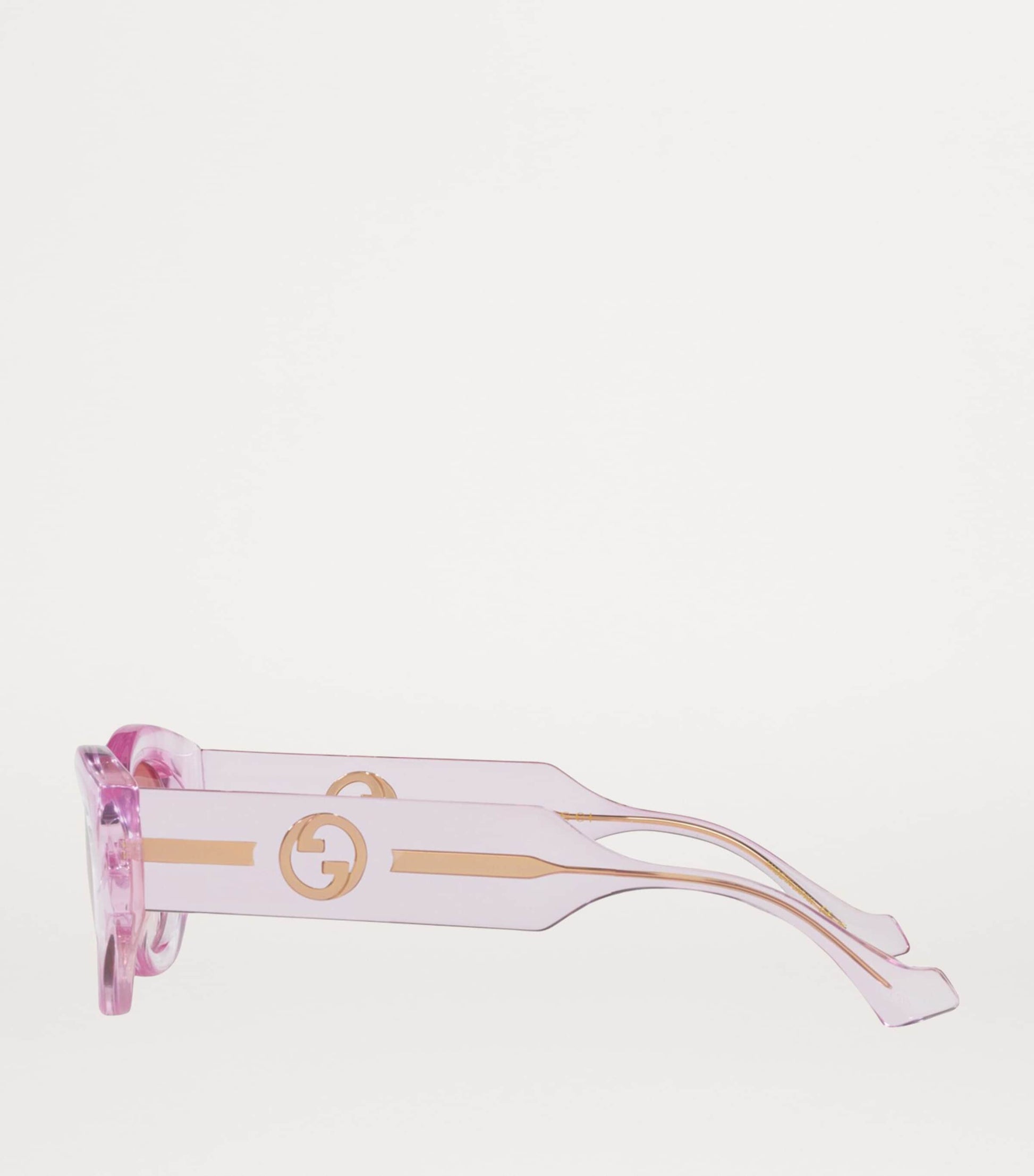 Pink Injected Oval Sunglasses