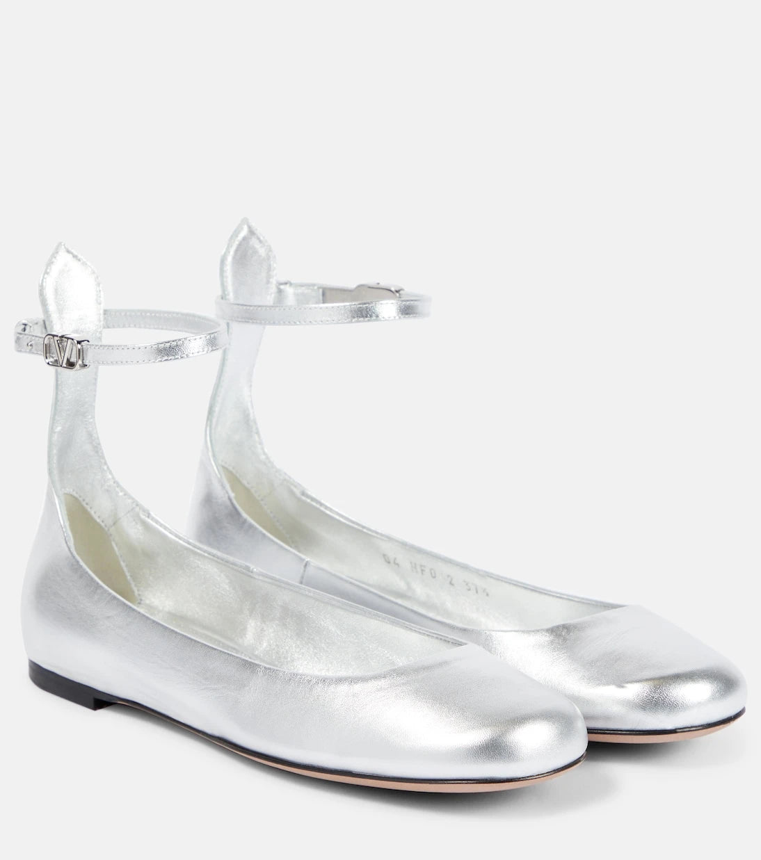 Valentino Garavani - Tan-Go metallic leather ballet flats