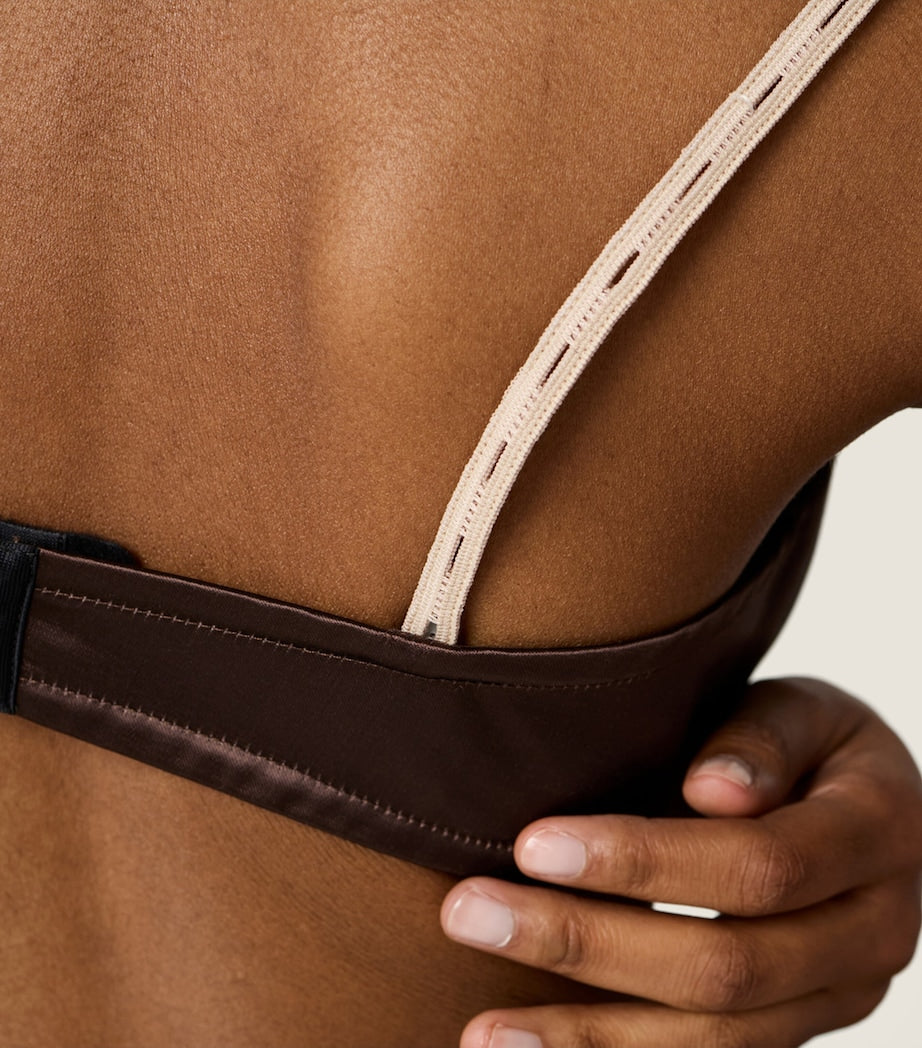 Brown Satin Bra