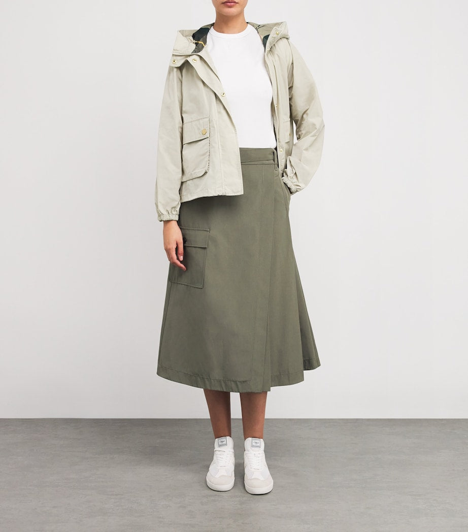 MAX&Co. Green Wrap Midi Skirt