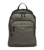 Re-Nylon and Saffiano Leather Backpack