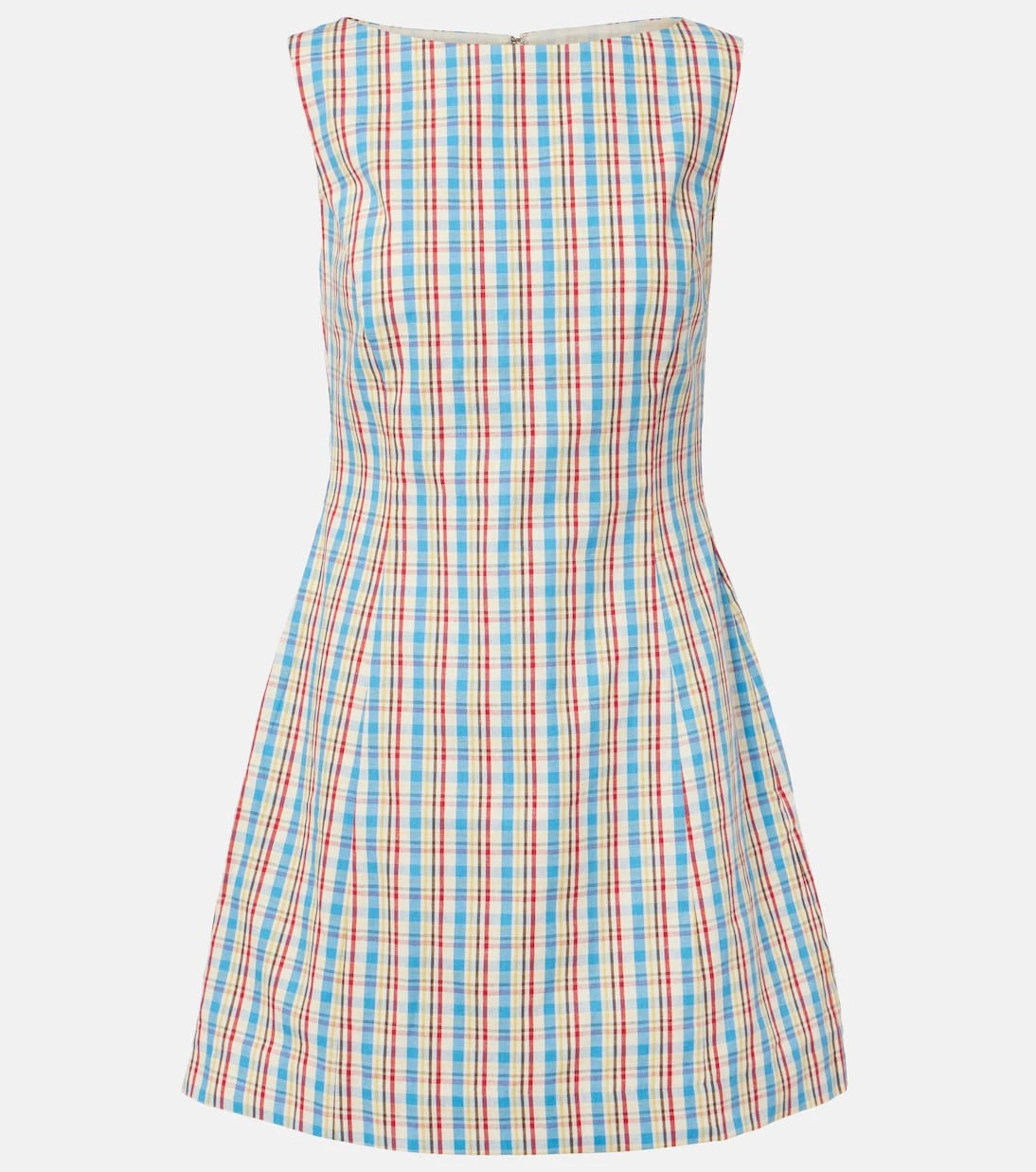 Faithfull - Lydie checked cotton and linen minidress