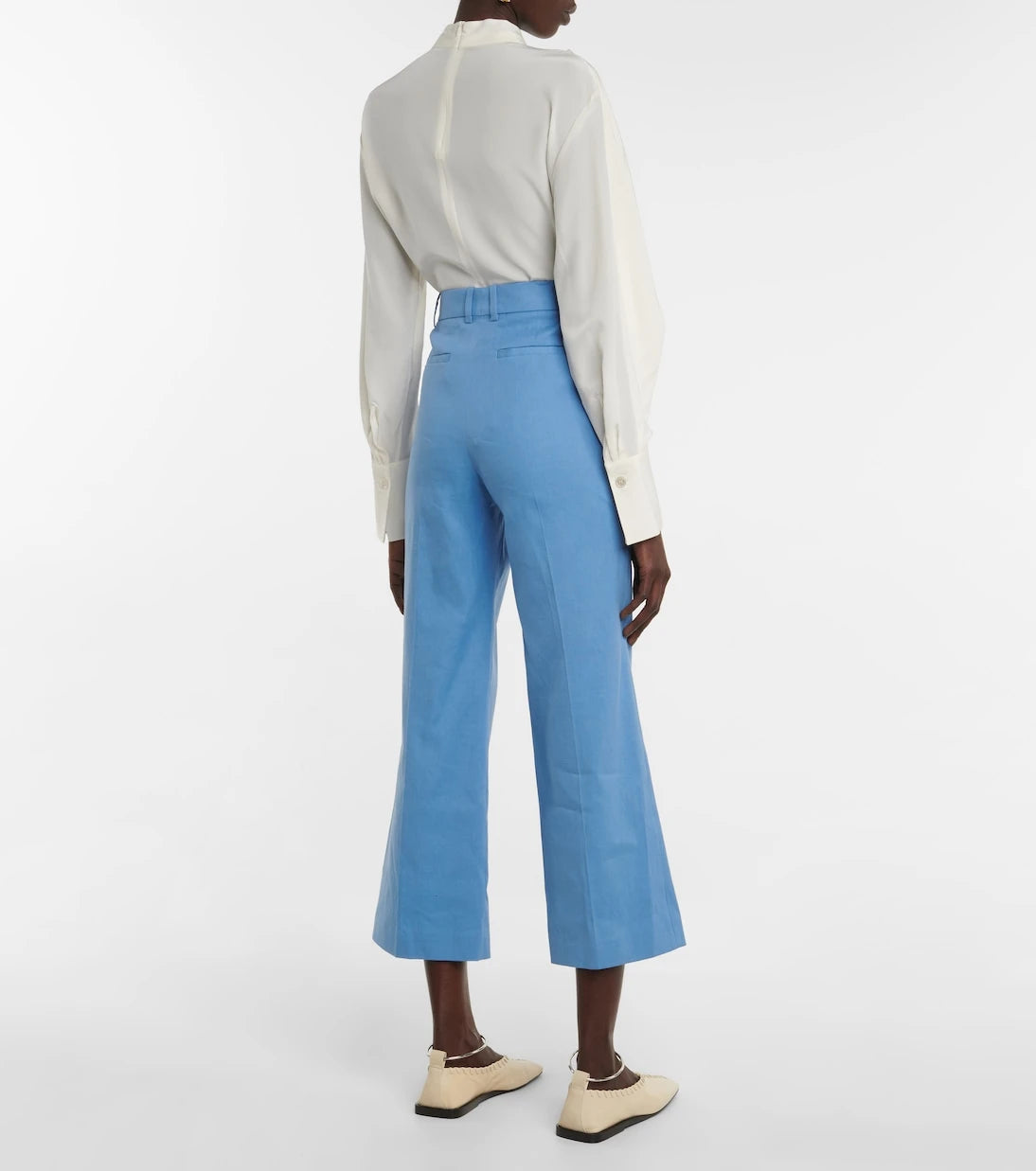 Joseph - Linen-blend high-rise flared pants