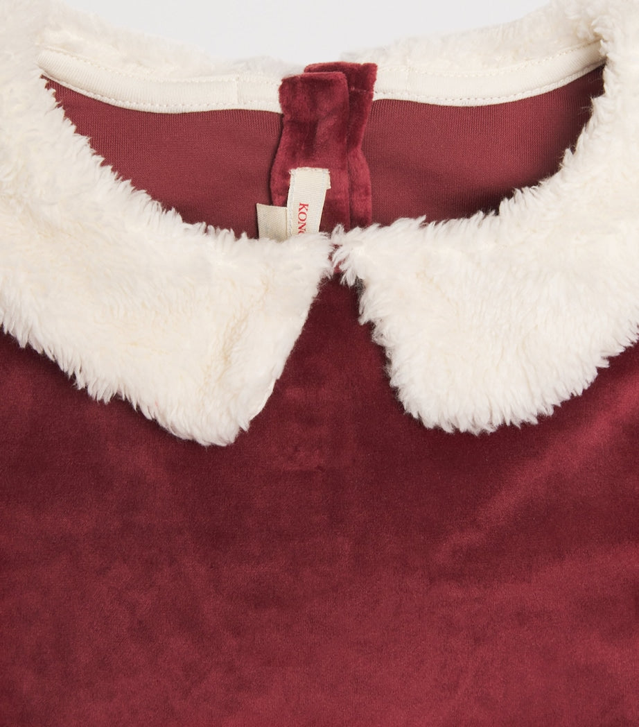 Velvet Christmas T-shirt and Trousers Set (9-24 Months)